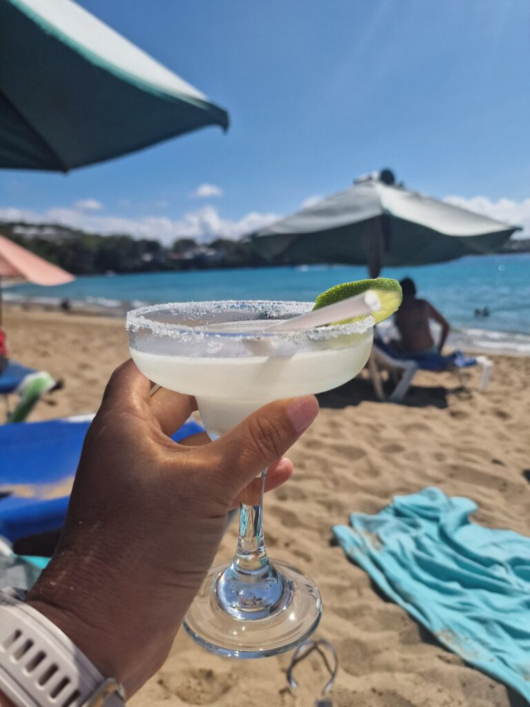 margarita salted rim busy beach cabarete