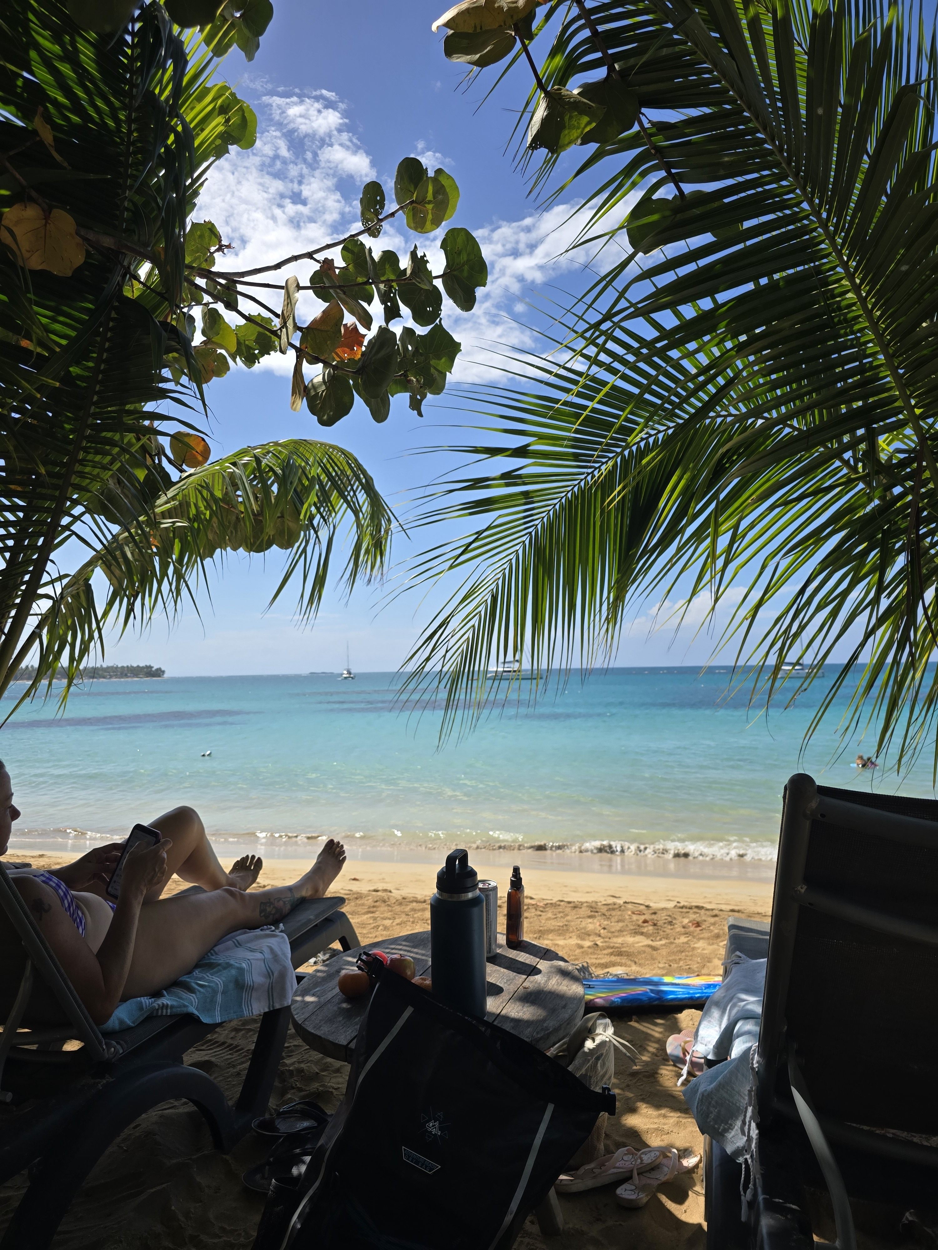 Beach bar at Punta Popy, Las Terrenas