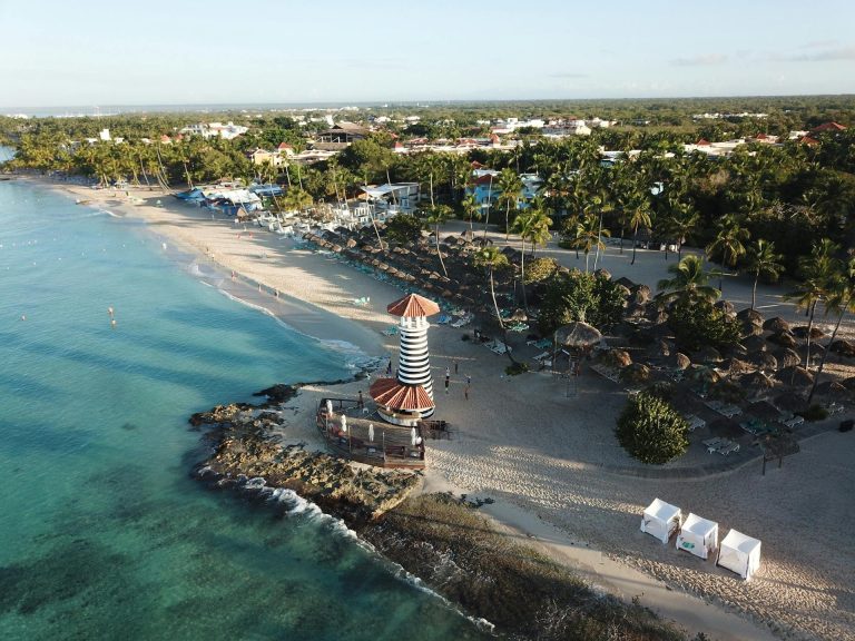 bayahibe lighthouse beach aerial la romana
