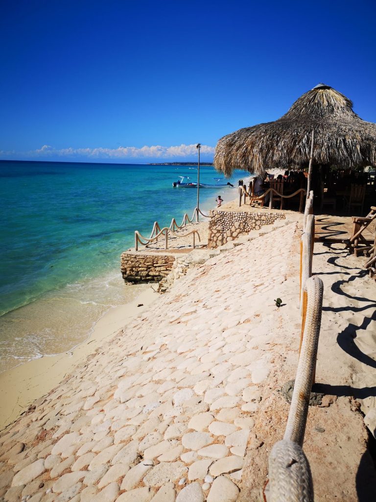 beach palapa bar stone path bahia de aguillas southwest
