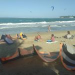 Kite gear on Cabarete beach