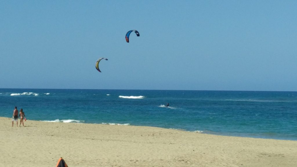 Kitesurfers on Cabarete beach