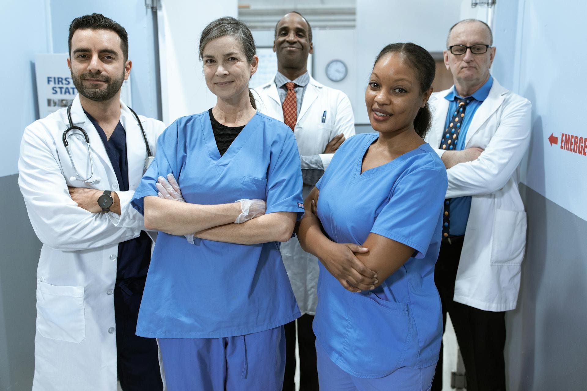 Doctors and nurses in a hospital, healthcare in the Dominican Republic