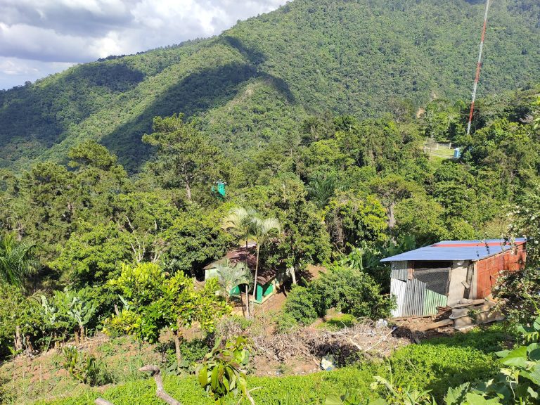 hillside campo houses corrugated roofs jungle mountains jarabacoa