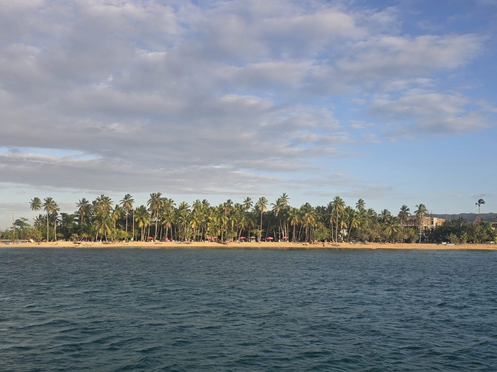 Las Terrenas beach from the sea