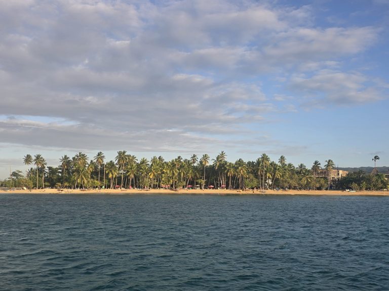 Las Terrenas beach from the sea