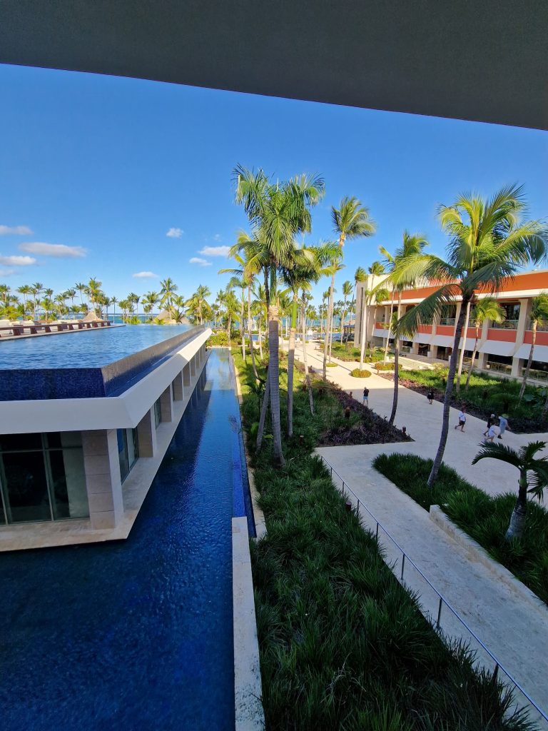 resort pool pathway palm alley barcelo bavaro punta cana