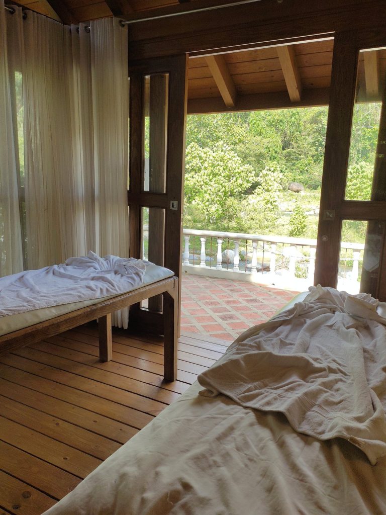 rustic bunk cabin interior wooden walls adventure camp jarabacoa