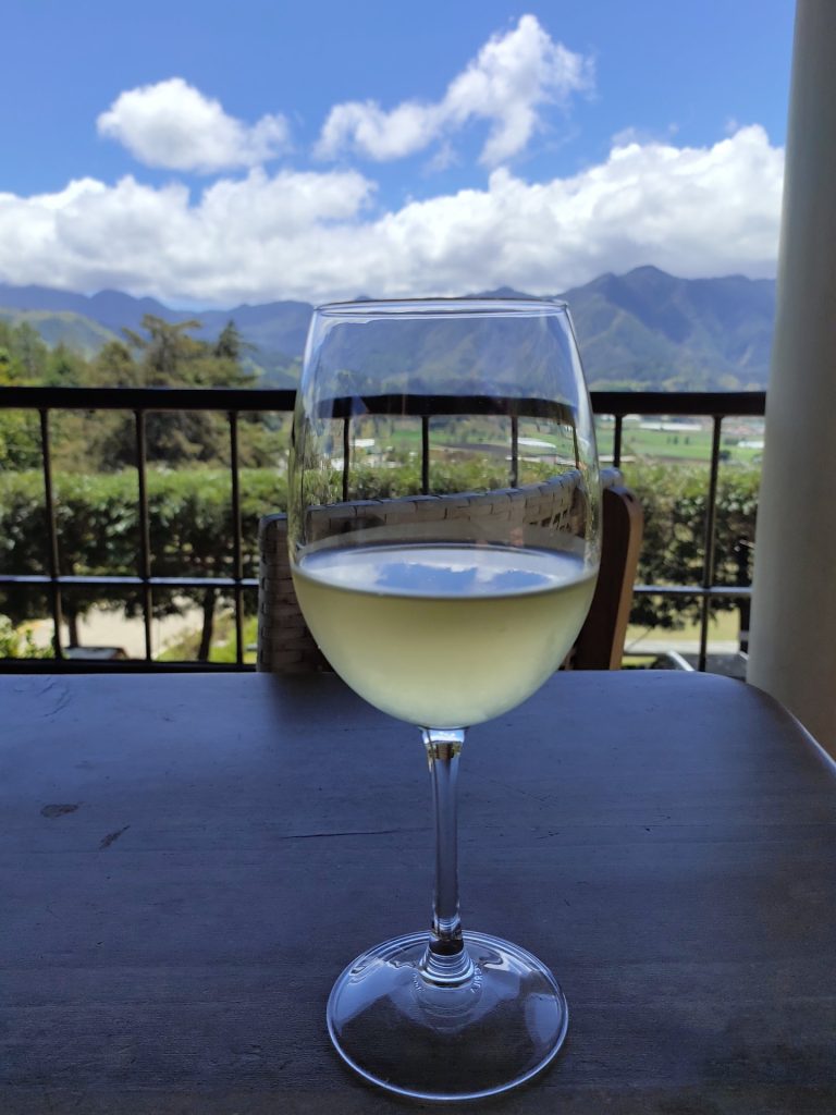 wine glass constanza valley restaurant mountain view
